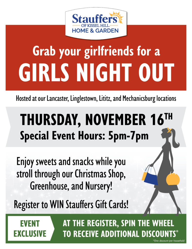 Girls Night Out Event November 16 from 5 to 7 PM