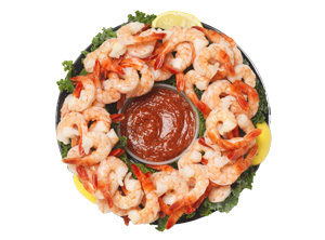 Cooked, Peeled & deveined shrimp tray