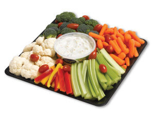 classic fresh veggie tray arranged by fresh foods