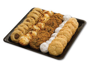 locally baked cookies on tray for easy entertaining