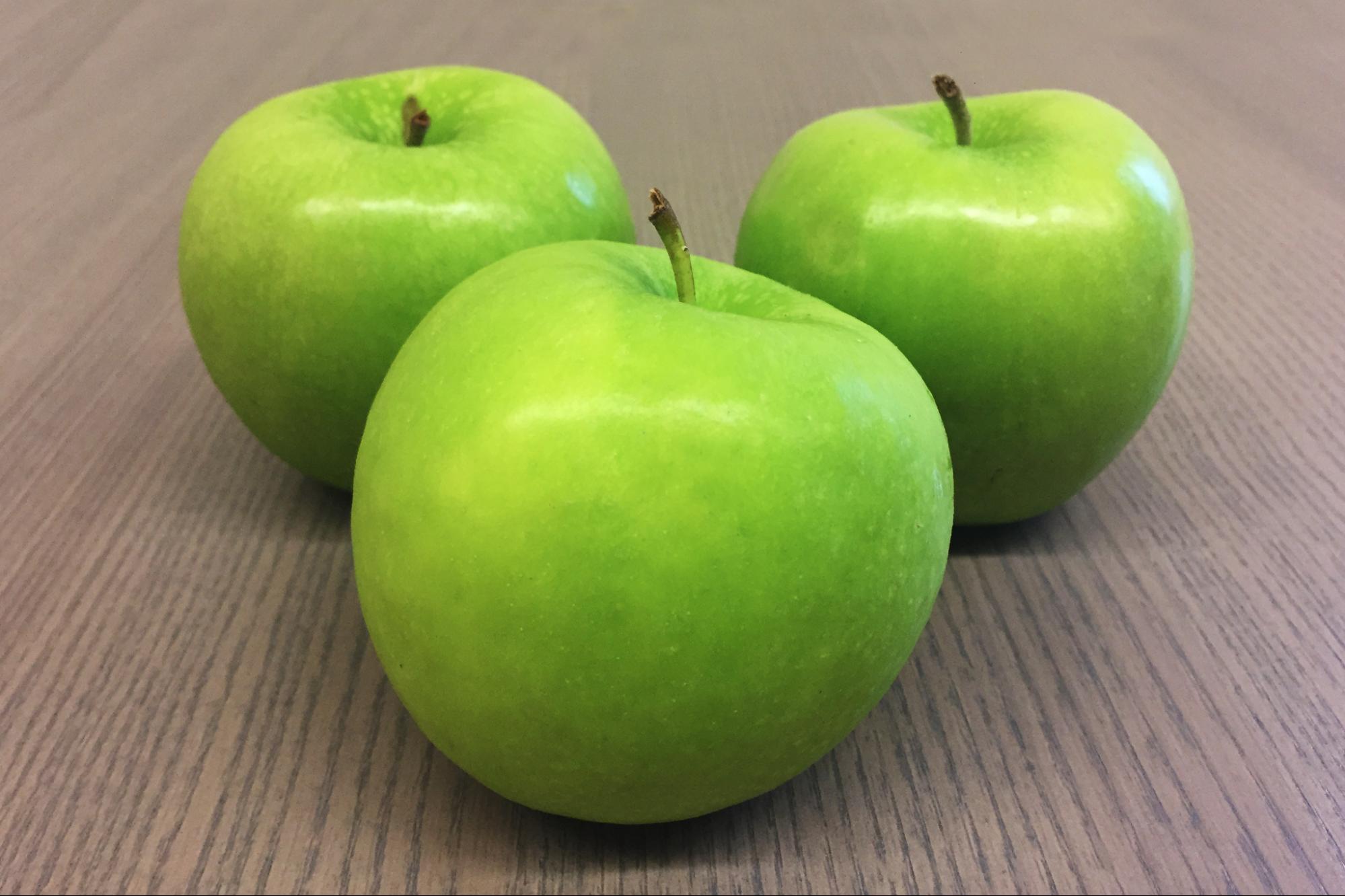 Granny smith is a common variety of green apples.