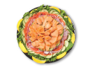 smoked salmon tray prepared by stauffers fresh foods