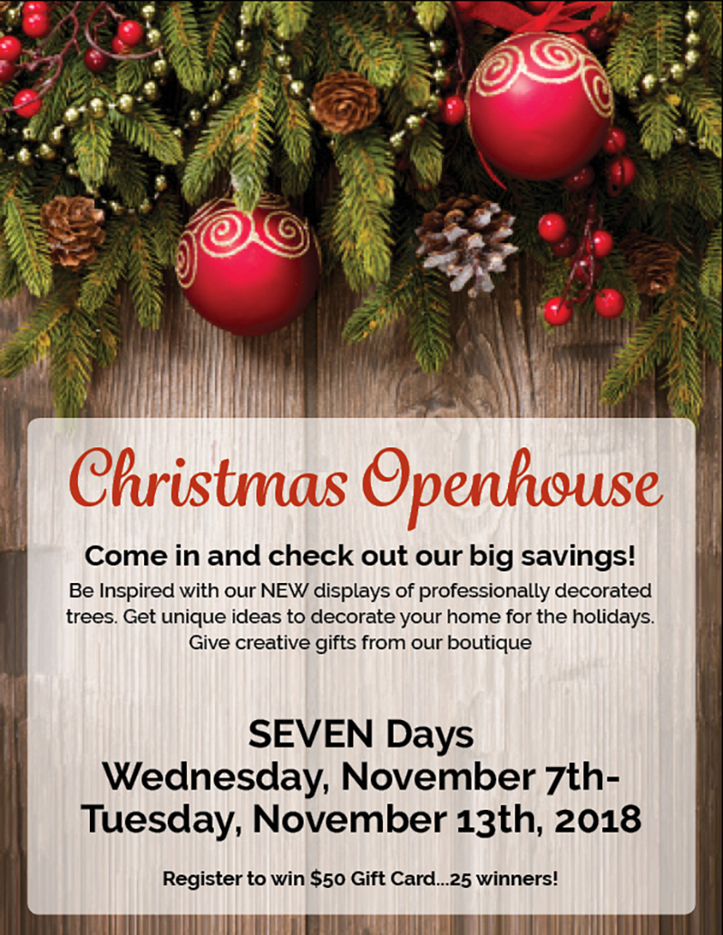 christmas open house poster