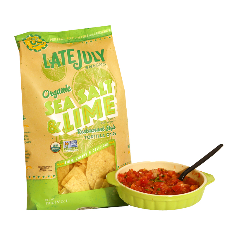 fresh garden salsa and key lime chips