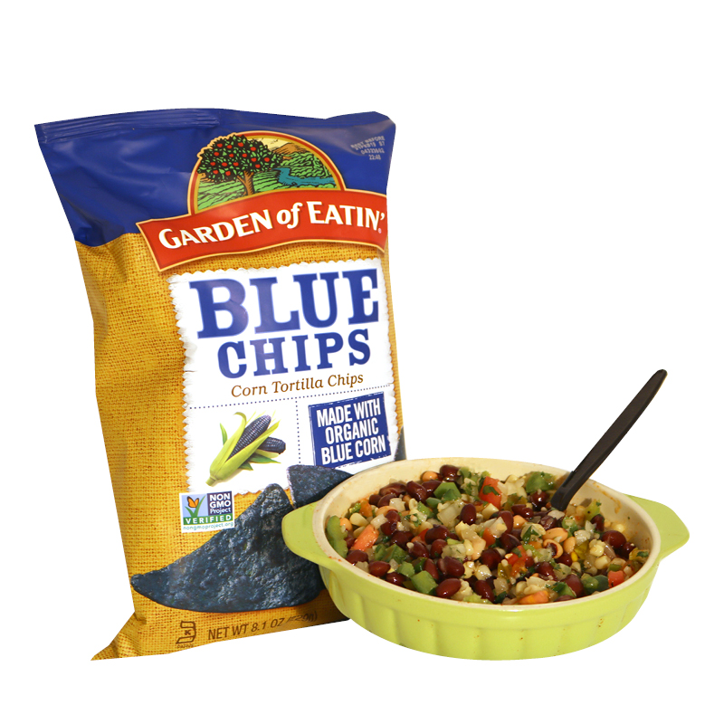 Texas salsa and blue chips