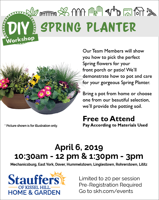 spring planter workshop poster
