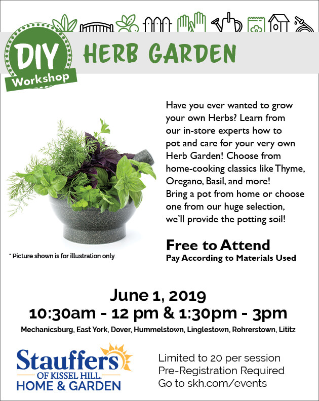 herb garden workshop poster