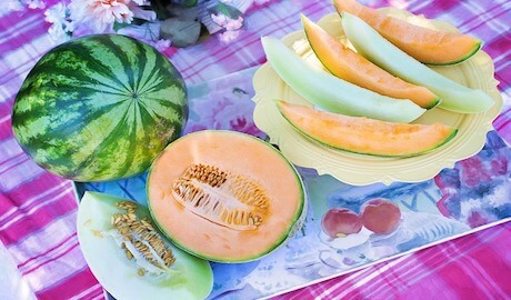Variety of melons