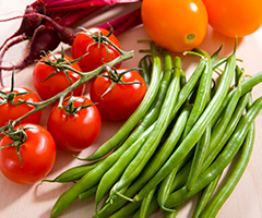 tomatoes, green beans