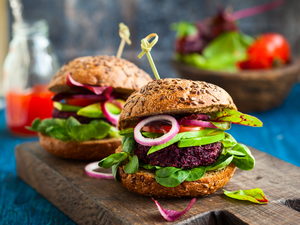Choosing veggie burgers instead of ground beef is an easy way to eat less meat.