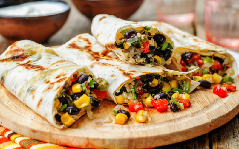 Delicious quesadillas with vegetables and cheese are a great meal without meat.