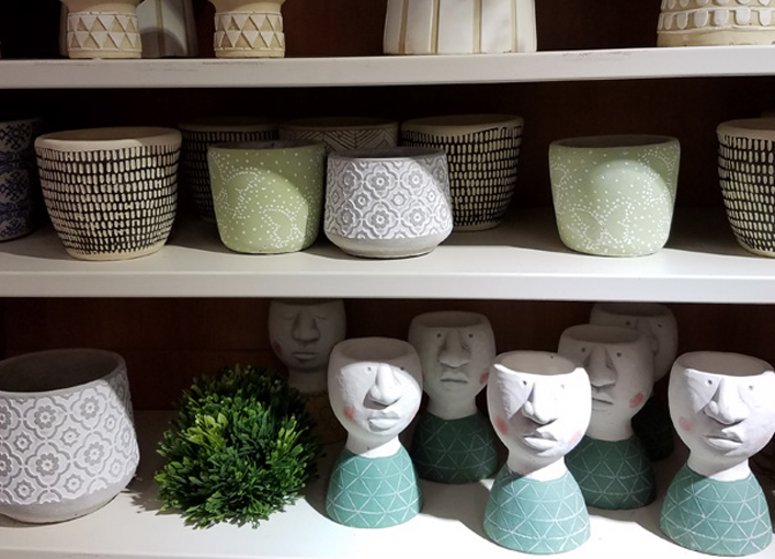 indoor pottery and vases