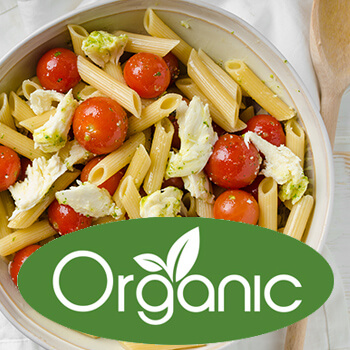 organic items pasta dish