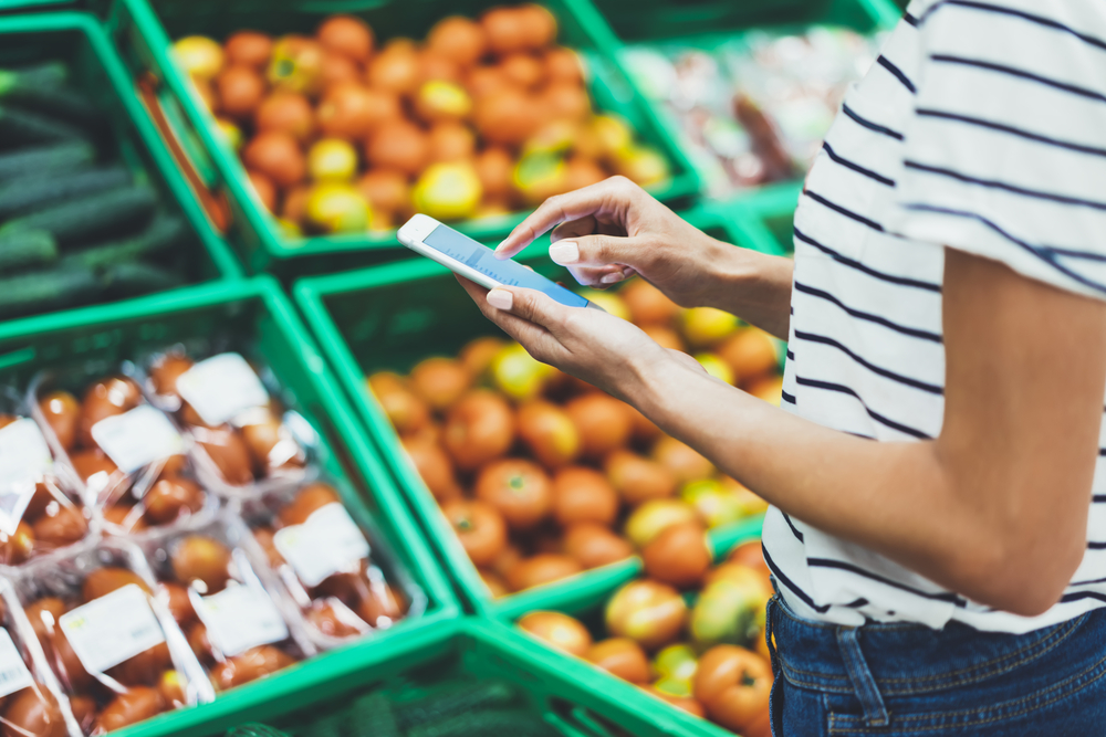 Creating a grocery list on your phone can help you stick to your shopping plan.