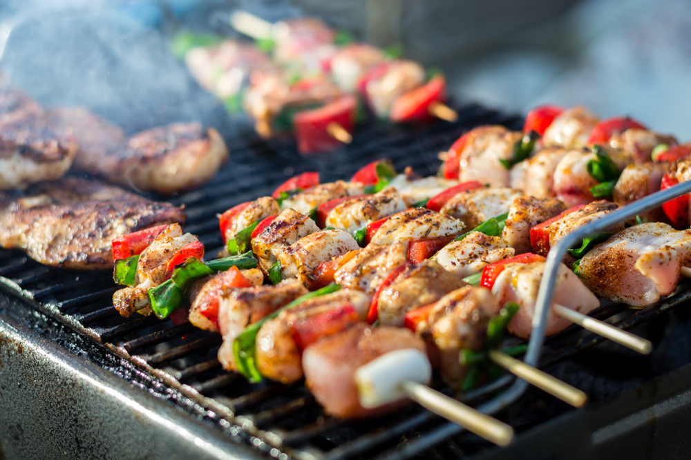 Kebabs provide backyard BBQ options for both meat-eaters and veggie-lovers.
