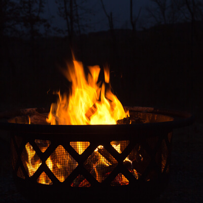 fire pit night time
