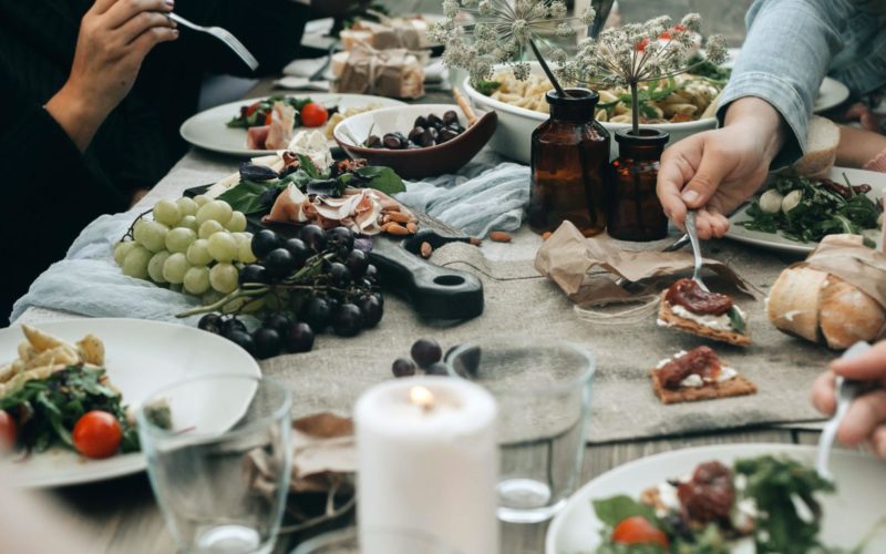 A dinner table full of autumn food trends.