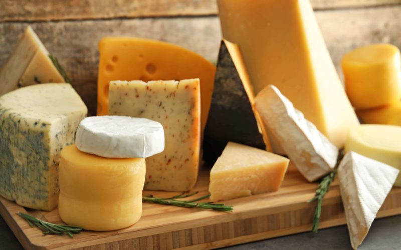 Variety of types of cheeses