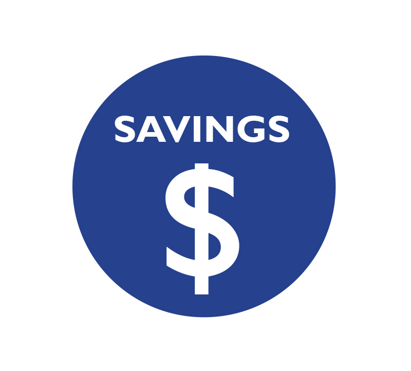 savings with a dollar sign