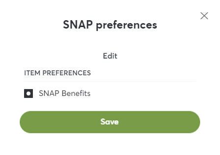 SNAP Preferences