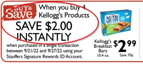buy and save on kellogs products