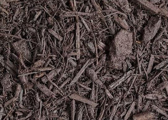 brown dyed mulch