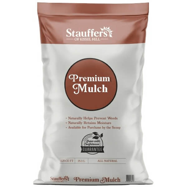 A bag of Stauffers premium mulch