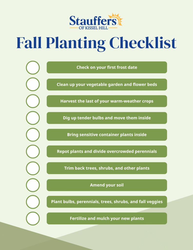 Fall planting checklist