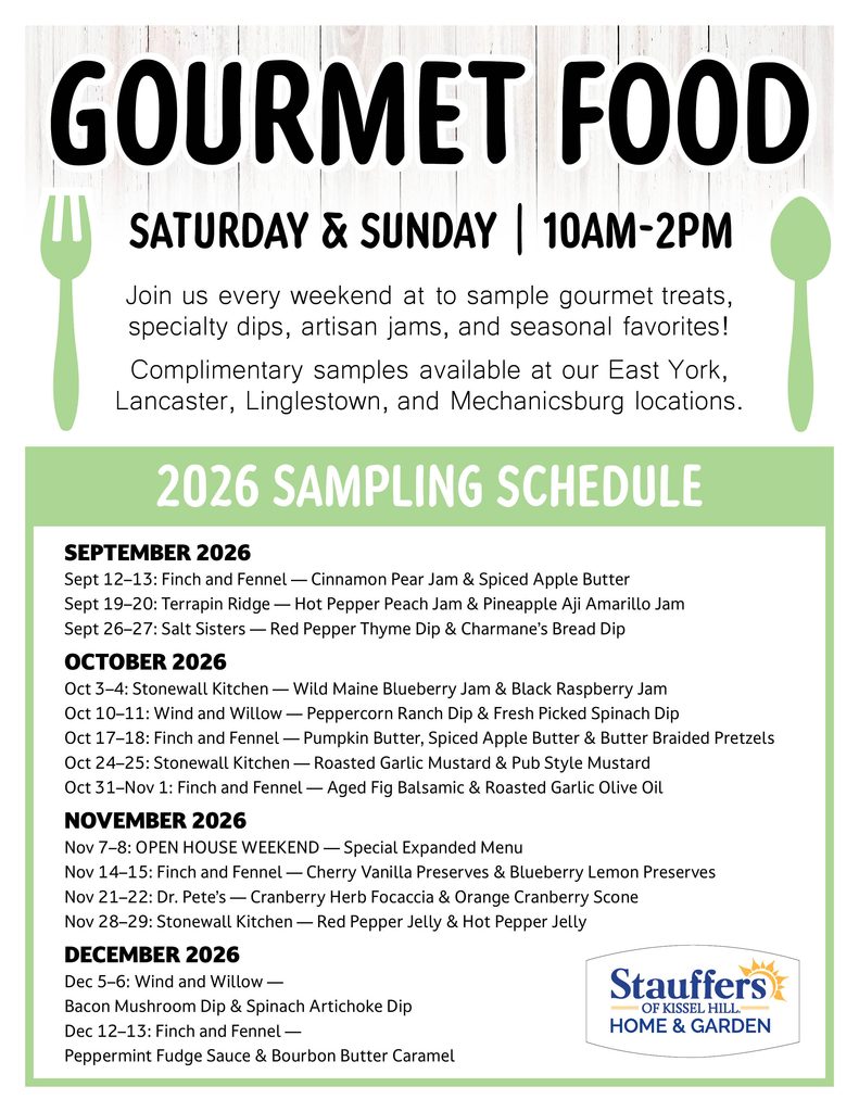 Gourmet Foods Sampling Full Schedule 1up 2